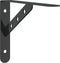 vidaXL - Plankdragers - 4 - st - 23,5x2,5x15,5 - cm - roestvrijstaal - zwart