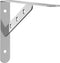 vidaXL - Plankdragers - 4 - st - 23,5x2,5x15,5 - cm - roestvrijstaal - zilverkleurig