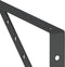 vidaXL - Plankdragers - 4 - st - 23,5x2,5x15,5 - cm - roestvrijstaal - zwart