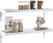 vidaXL - Plankdragers - 4 - st - 23,5x2,5x15,5 - cm - roestvrijstaal - zilverkleurig
