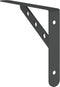 vidaXL - Plankdragers - 4 - st - 23,5x2,5x15,5 - cm - roestvrijstaal - zwart