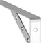 vidaXL - Plankdragers - 4 - st - 23,5x2,5x15,5 - cm - roestvrijstaal - zilverkleurig