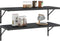 vidaXL - Plankdragers - 4 - st - 40x2,5x25 - cm - roestvrijstaal - zwart