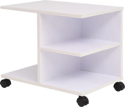 vidaXL - Plankenkast - verrijdbaar - 50x35x42 - cm - wit