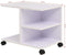 vidaXL - Plankenkast - verrijdbaar - 50x35x42 - cm - wit