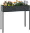 vidaXL - Plantenbak - 100,5x40,5x90 - cm - gegalvaniseerd - staal - antracietkleur