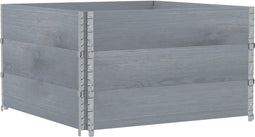 vidaXL - Plantenbak - 100x100 - cm - massief - grenenhout - grijs
