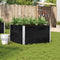 vidaXL - Plantenbak - 100x100 - cm - massief - grenenhout - zwart