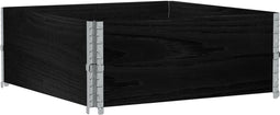 vidaXL - Plantenbak - 100x100 - cm - massief - grenenhout - zwart