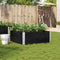 vidaXL - Plantenbak - 100x100 - cm - massief - grenenhout - zwart