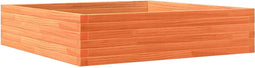 vidaXL - Plantenbak - 100x100x23 - cm - massief - grenenhout - wasbruin