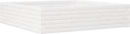vidaXL - Plantenbak - 100x100x23 - cm - massief - grenenhout - wit