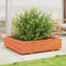 vidaXL - Plantenbak - 100x100x26,5 - cm - massief - grenenhout - wasbruin