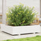 vidaXL - Plantenbak - 100x100x26,5 - cm - massief - grenenhout - wit
