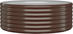 vidaXL - Plantenbak - 100x100x36 - cm - gepoedercoat - staal - bruin