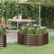 vidaXL - Plantenbak - 100x100x36 - cm - gepoedercoat - staal - bruin