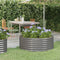 vidaXL - Plantenbak - 100x100x36 - cm - gepoedercoat - staal - grijs