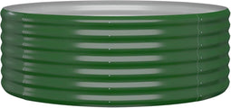 vidaXL - Plantenbak - 100x100x36 - cm - gepoedercoat - staal - groen