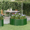 vidaXL - Plantenbak - 100x100x36 - cm - gepoedercoat - staal - groen