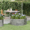 vidaXL - Plantenbak - 100x100x36 - cm - gepoedercoat - staal - zilverkleurig