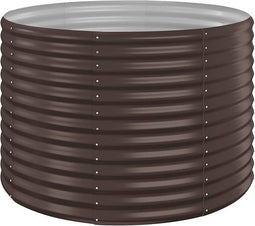vidaXL - Plantenbak - 100x100x68 - cm - gepoedercoat - staal - bruin