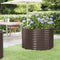 vidaXL - Plantenbak - 100x100x68 - cm - gepoedercoat - staal - bruin