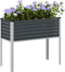 vidaXL - Plantenbak - 100x41x90 - cm - staal - antracietkleurig