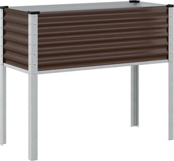 vidaXL - Plantenbak - 100x41x90 - cm - staal - bruin