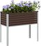vidaXL - Plantenbak - 100x41x90 - cm - staal - bruin