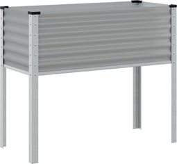 vidaXL - Plantenbak - 100x41x90 - cm - staal - grijs