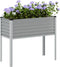 vidaXL - Plantenbak - 100x41x90 - cm - staal - grijs