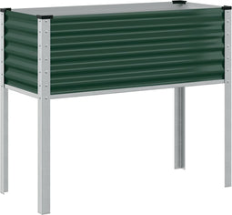 vidaXL - Plantenbak - 100x41x90 - cm - staal - groen