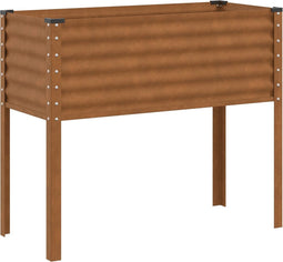 vidaXL - Plantenbak - 100x41x90 - cm - weervast - staal