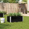 vidaXL - Plantenbak - 100x50 - cm - massief - grenenhout - zwart