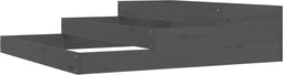 vidaXL - Plantenbak - 107x107x27 - cm - massief - grenenhout - grijs