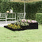 vidaXL - Plantenbak - 107x107x27 - cm - massief - grenenhout - zwart