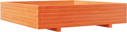 vidaXL - Plantenbak - 110x110x26,5 - cm - massief - grenenhout - wasbruin