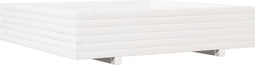 vidaXL - Plantenbak - 110x110x26,5 - cm - massief - grenenhout - wit