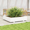 vidaXL - Plantenbak - 110x110x26,5 - cm - massief - grenenhout - wit