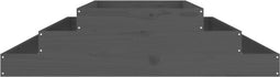 vidaXL - Plantenbak - 110x110x27 - cm - massief - grenenhout - grijs