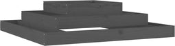 vidaXL - Plantenbak - 110x110x27 - cm - massief - grenenhout - grijs