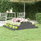 vidaXL - Plantenbak - 110x110x27 - cm - massief - grenenhout - grijs