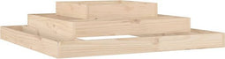 vidaXL - Plantenbak - 110x110x27 - cm - massief - grenenhout