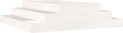 vidaXL - Plantenbak - 110x110x27 - cm - massief - grenenhout - wit