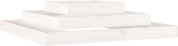 vidaXL - Plantenbak - 110x110x27 - cm - massief - grenenhout - wit
