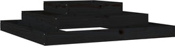 vidaXL - Plantenbak - 110x110x27 - cm - massief - grenenhout - zwart