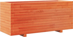 vidaXL - Plantenbak - 110x40x49,5 - cm - massief - grenenhout - wasbruin
