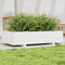vidaXL - Plantenbak - 110x60x26,5 - cm - massief - grenenhout - wit