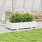 vidaXL - Plantenbak - 110x60x26,5 - cm - massief - grenenhout - wit