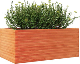 vidaXL - Plantenbak - 110x60x45,5 - cm - massief - grenenhout - wasbruin